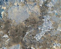 Foto-Negativ einer gefrorenen Pfütze