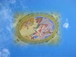 Himmlisch Deckenfresken regen den Menschen dazu an innezuhalten und seinen Blick manchmal auch nach oben zu richten. Ein...