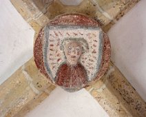 Schlussstein mit menschlichem Kopf